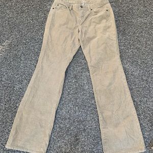 size 6, tan bootcut corduroy pants